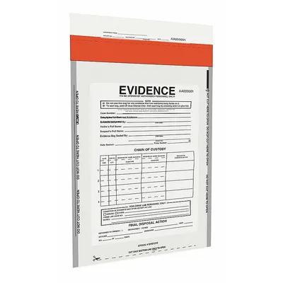 KAPAK BY AMPAC Chain of Custody Bag: Evident Bag, 13 in Lg, Adhesive, Polyethylene, Clear - Evidence Bags