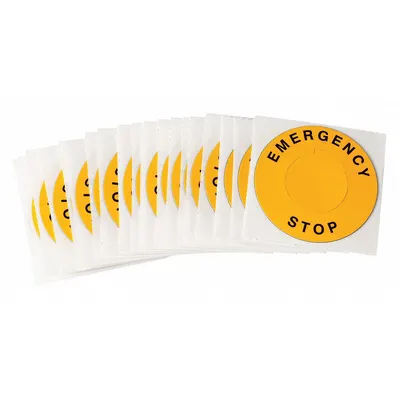 BRADY Legend Plate Label: 30 mm Panel Mounting Size, Round - Labels for Push-Button Legends