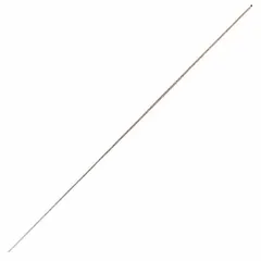 Class X No-Go pin gauge with 0.0257 in diameter and ±0.00004 in tolerance. Made from uncoated steel, 2 in length. Used to verify that a hole does not exceed its maximum allowable size; the gauge must not enter the hole. Includes Certificate of Accuracy with NIST Traceability.