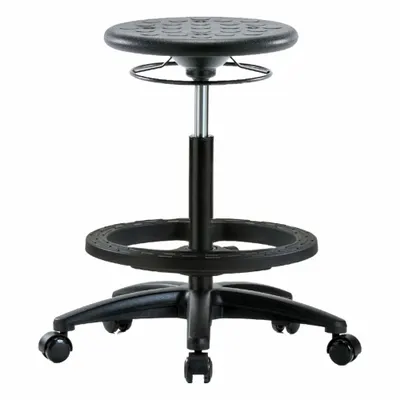 OEM Stool: Polyurethane, Ht Range 22 in to 32 in, 13 in Seat Wd, 13 in Seat Dp - Polyurethane Lab Stools
