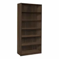 REGENCY Bookcase: Neo Walnut, Laminate/Wood, 71 in Overall Ht, 32 in Overall Wd, 14 in Overall Dp (MPN LBC7132NW)