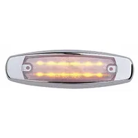 MAXXIMA Clearance Marker Light: Clearance Light, LED, Oval, Surface Mount, Amber, Hole, IP67 (MPN M20332YCL)