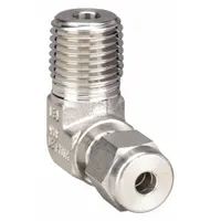 HAM-LET Compression Fitting Elbow: 8 mm OD x 1/4 in Pipe Fitting Size, Compression x MNPT (MPN 769L-SS-8MM X 1/4)