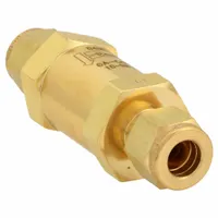 PARKER Instrumentation Check Valve: For Fluids/Gas Media, Poppet, Inline Valve Body, Brass, Buna-N (MPN 6A-C6L-10-BN-B)