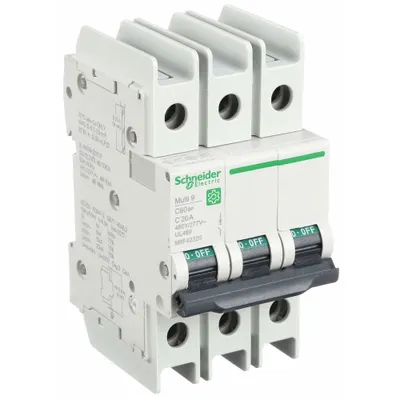SCHNEIDER M9F42320 C-Curve 3-Pole UL489 Miniature Circuit Breaker - C-Curve, 3-Pole UL489 DIN Rail-Mount Miniature Circuit Breakers