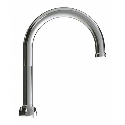 CHICAGO FAUCETS Spout: Spout, Gooseneck, Swivel Spout, Brass, Polished Chrome - Gooseneck Faucet Spouts