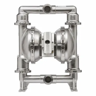 ARO Diaphragm Pump: 2 in, Tri-Clamp, 195 gpm, 31.4 ft Max. Head, Santoprene Diaphragm - FDA-Compliant AODD Pumps