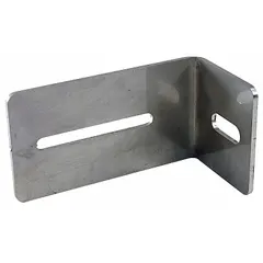 This bracket mounts on garage door tracks to guide and support rollers. Used in residential or light commercial door systems for smooth roller operation. Sold as a 2-pack.