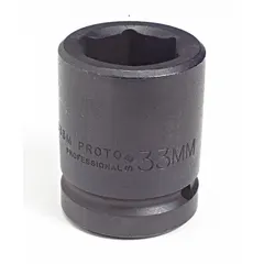 1" drive impact socket for use with impact wrenches. Metric size, 80 mm, 6-point standard configuration. Overall length 4 inches. Black oxide finish. Suitable for heavy-duty fastening and loosening of large metric fasteners in industrial settings.