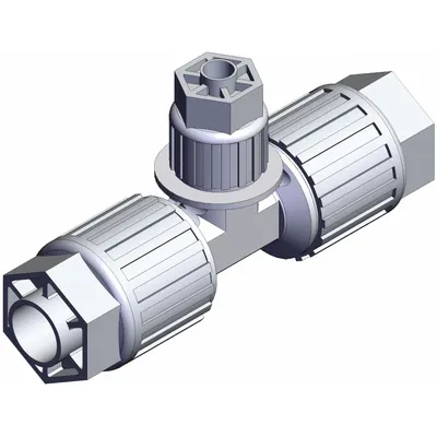 SMC LQ3T4A-R2 PFA Compression Tube Fitting, 1/2 in OD x 1/4 in OD x 1/2 in OD - PFA Compression Tube Fittings