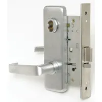 BEST Door Lockset: Storeroom Lever Locksets, Chrome, ADA Compliant, Interchangeable Core (MPN 45HW7DEU15J626)