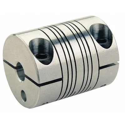 RULAND MANUFACTURING Motion Control Coupling: 3° Angular Misalignment, 9 mm Bore Dia 1, Aluminum - High-Precision Clamp-On Beam Shaft Couplings