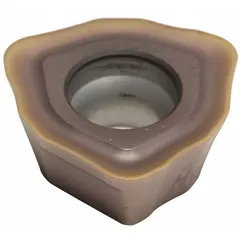 Trigon (W) indexable milling insert with three cutting edges for face and shoulder milling operations. Designed for general-purpose machining of steel and cast iron on CNC machining centers.