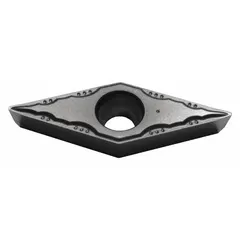 Diamond indexable turning insert with ISO designation VBGT160408MN-SI. Designed for precision machining of non-ferrous materials such as aluminum alloys, copper, and plastics. Suitable for turning, boring, and facing operations.