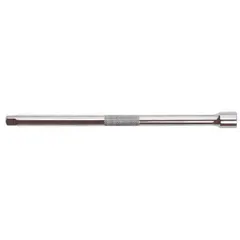 This 3/4" drive hand socket extension has a standard type with 3/4" input and output drive sizes and an 8-inch overall length. It is used to extend reach to recessed fasteners in heavy-duty applications such as machinery repair and equipment assembly, maintaining torque transfer from a ratchet or breaker bar.