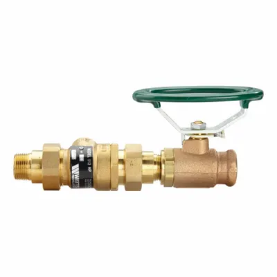 Watts Backflow Preventer: 912HP, 1 in Pipe Size, FNPT x MNPT, 22 gpm Flow Rate - Continuous Pressure Dual Check Backflow Preventers