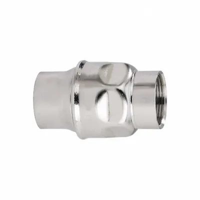 BONOMI Check Valve: Swing, Inline Valve Body, 1/2 in Pipe Size, FNPT x FNPT - 316 Stainless Steel Inline Disc Check Valves