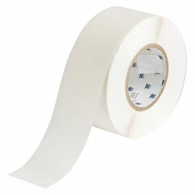 BRADY Continuous Label Stock: 2 1/4 in x 300 ft, Paper, Inkjet Print-Receptive/Water Dissolvable - Brady Water-Dissolvable Continuous Label Rolls