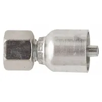 PARKER Hydraulic Crimp Fitting: Steel x Steel, Straight, -4 For Hose Dash Size, Female x Genderless (MPN 1CA43-8-4)
