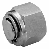 HAM-LET Compression Fitting Plug: 1/2 in OD Fitting Size, Compression, Stainless Steel (MPN 7121L SS 1/2)
