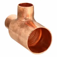 NIBCO Sweat Fitting Tee: 3 in CTS x 2 1/2 in CTS x 2 1/2 in CTS, Cup x Cup x Cup, Wrot Copper (MPN 611RR 3X21/2X21/2)