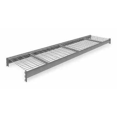 TENNSCO Shelf: 96 in x 24 in, 14 ga Beams, 5 AWG Decking, Galvanized Wire - Wire Decking Bulk Rack Shelf Kits
