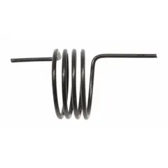 This pawl spring provides tension and return action for pawl mechanisms in material handling equipment. It is designed for use in hoists or winches to ensure reliable engagement and disengagement. Compatible with Dayton models 3TP95G, 3TP96G, 3TP97G, 3TP98G, 3TP99G, and 3TR01G.