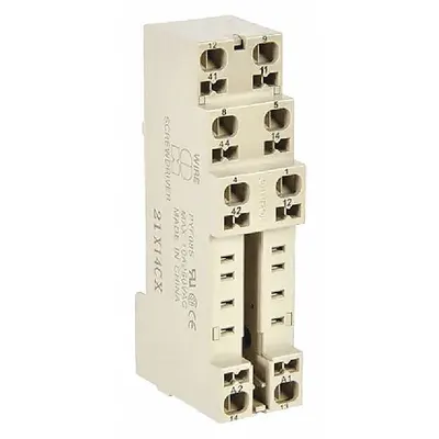 OMRON Relay Socket: 10 A Rating, DIN-Rail Socket Mounting, 8 Pins, K Socket - DIN-Rail Mounted Sockets