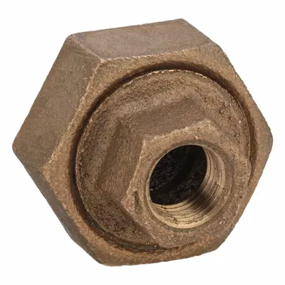 OEM APPROVED VENDOR 1/4 in x 1/4 in Class 125 Brass Union for Potable Water, 200 psi - Threaded Low-Pressure Pipe Fittings for Potable Water