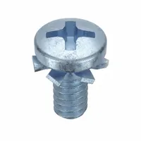 SEMS Screw: External Tooth, #6-32 Thread Size, 5/16 in Lg, Steel, Zinc-Plated, Pan, Phillips, 100 PK (MPN MPPEI0-600310-100P)