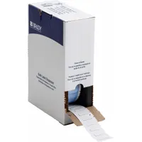 Sleeve Label: 1/2 in x 1/4 in, Polyolefin, White (Matte), For 16 AWG to 22 AWG Wire Gauge (MPN BM-125-1-342-2)
