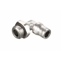 LEGRIS Push-Fit Elbow Fitting: 1/4 in OD x 1/4 in Pipe Size, Push-to-Connect x BSPP, Brass, Silver (MPN 3699 56 13)