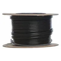 This 14-gauge black lead wire is used in bird control shock track systems to connect the energizer to the shock track. The 50-foot length allows for flexible routing in outdoor installations on ledges, roofs, and signs