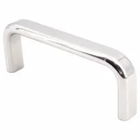 SUGATSUNE Pull Handle: Threaded Holes, Stainless Steel, Silver, M5 Screw Size, 0.551 in (MPN ECH-100/M)