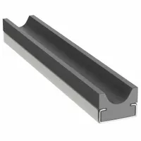 Belt Guide: Round Belt Guide, For 3/8 in Belt Dia, Black, UHMWPE, 3 ft Overall Lg, Galvanized Frame (MPN RBGWC-3/8-3FT)