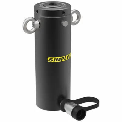 SIMPLEX Lock Nut Hydraulic Ram: 35 ton Nominal Capacity, 8 in Nominal Stroke Lg - General Purpose Lock Nut Rams