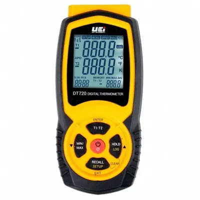 UEI TEST INSTRUMENTS DT720 Thermocouple Meter for Type K, -328°F to 2,498°F - Thermocouple Meters without Data Output