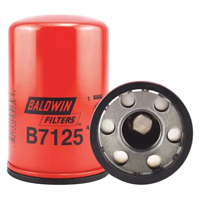 BALDWIN FILTERS Oil Filter: B7125, LF3703, 1 1/2"-16 Thread Size, 5 3/4 in Overall Ht, Oil - Spin-On Oil Filters