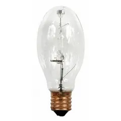 This 175 W metal halide lamp features an ED28 bulb shape and a Mogul Screw (E39) base. It operates at a color temperature of 4000K, providing bright white light. Typical applications include high-output lighting in industrial facilities, warehouses, and outdoor areas for general illumination.