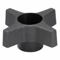INNOVATIVE COMPONENTS Hand Knob: 4 Point, Plastic, 1/2" Thread, 2.46 in Dia (MPN GNH7-HEX4P7----)