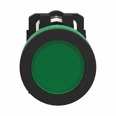 SCHNEIDER Pilot Light: 30 mm Panel Mounting Size, Green, LED - LED Pilot-Lights