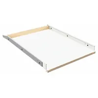 This steel shelf is designed for use with CRESCENT JOBOX cabinet benches. It provides a flat storage surface for tools, parts, and other workshop items. The shelf is finished in white and measures 15 5/16 inches wide by 22 13/16 inches deep