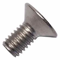 Machine Screw: M6x1.00 Thread Size, 12 mm Lg, Grade 2, Titanium, Plain, Flat, Phillips (MPN 0107520)