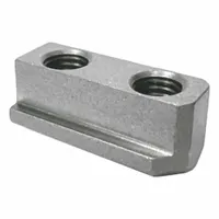 Replacement jaw nut for 8-inch lathe chucks. Features a 1.5 mm X 60° serrated gripping surface and M12 thread size for secure jaw attachment. Used in machining operations to hold workpieces during turning