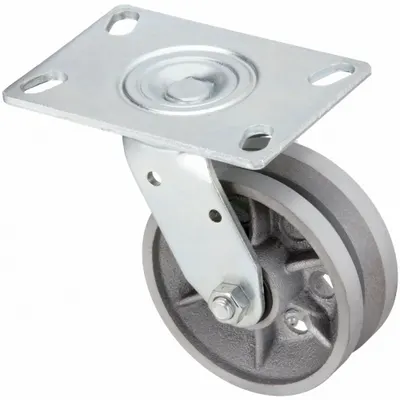 OEM Plate Caster: Swivel - V-Groove Track-Wheel Plate Casters