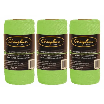 STRINGLINER Mason's Line: Line Type Twisted, Material Nylon - Masonry Leveling Line