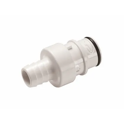 CPC Quick Connection Coupling: Straight, 1/2 in ID Size, Quick-Disconnect Coupler x Barbed - Polysulfone Quick-Disconnect Tube Fittings