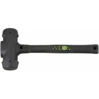 Dead Blow Hammer: Steel Handle, 2 lb Head Wt, 1 7/8 in Hammer Face Dia, 14 in Overall Lg (MPN 55314)