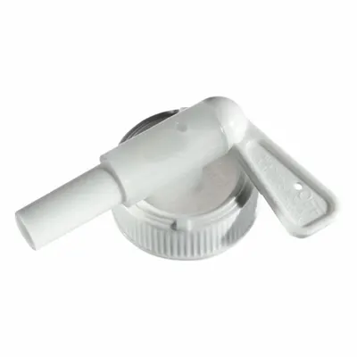 QORPAK Tap Closure for Cubitainers: 22 mm Dia, White, Polypropylene, 38-400 mm Screw Closure Size - Screw On Caps