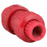 APPROVED VENDOR Ball Check Valve: Ball, Inline Valve Body, PVDF, 1/2 in Pipe Size, FNPT x FNPT, Std (MPN T65BC-V 1/2)
